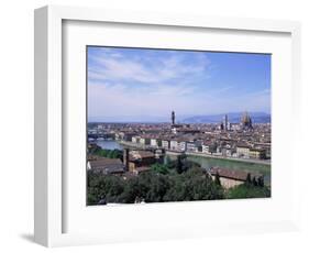 View of City from Piazzale Michelangelo, Florence, Tuscany, Italy-Hans Peter Merten-Framed Photographic Print