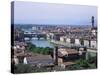 View of City from Piazzale Michelangelo, Florence, Tuscany, Italy-Hans Peter Merten-Stretched Canvas
