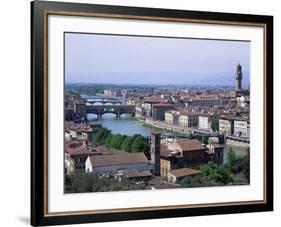 View of City from Piazzale Michelangelo, Florence, Tuscany, Italy-Hans Peter Merten-Framed Photographic Print