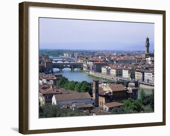 View of City from Piazzale Michelangelo, Florence, Tuscany, Italy-Hans Peter Merten-Framed Photographic Print