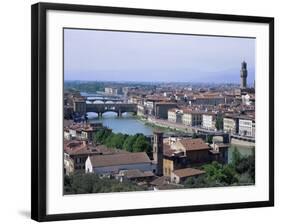 View of City from Piazzale Michelangelo, Florence, Tuscany, Italy-Hans Peter Merten-Framed Photographic Print