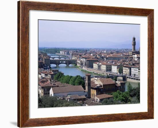 View of City from Piazzale Michelangelo, Florence, Tuscany, Italy-Hans Peter Merten-Framed Photographic Print