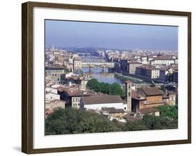 View of City from Piazzale Michelangelo, Florence, Tuscany, Italy-Hans Peter Merten-Framed Photographic Print