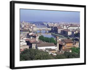 View of City from Piazzale Michelangelo, Florence, Tuscany, Italy-Hans Peter Merten-Framed Photographic Print