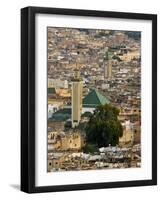 View of City from the Hills Surrounding, Fez, Morocco, North Africa, Africa-John Woodworth-Framed Photographic Print