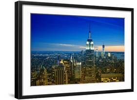 View of city - Manhattan - New York City - United States-Philippe Hugonnard-Framed Photographic Print