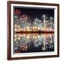 View of City Night with Blurred Bokeh-Li Ding-Framed Photographic Print