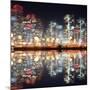 View of City Night with Blurred Bokeh-Li Ding-Mounted Photographic Print