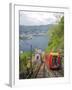 View of City of Como from Como-Brunate Funicular, Lake Como, Lombardy, Italian Lakes, Italy, Europe-Peter Barritt-Framed Photographic Print