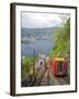 View of City of Como from Como-Brunate Funicular, Lake Como, Lombardy, Italian Lakes, Italy, Europe-Peter Barritt-Framed Photographic Print