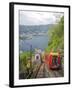 View of City of Como from Como-Brunate Funicular, Lake Como, Lombardy, Italian Lakes, Italy, Europe-Peter Barritt-Framed Photographic Print