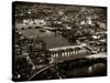 View of City of London with St. Paul's Cathedral and River Thames at Night - London - UK - England-Philippe Hugonnard-Stretched Canvas