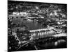 View of City of London with St. Paul's Cathedral and River Thames at Night - London - UK - England-Philippe Hugonnard-Mounted Photographic Print