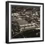 View of City of London with St. Paul's Cathedral and River Thames at Night - London - UK - England-Philippe Hugonnard-Framed Photographic Print