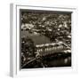 View of City of London with St. Paul's Cathedral and River Thames at Night - London - UK - England-Philippe Hugonnard-Framed Photographic Print