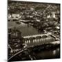 View of City of London with St. Paul's Cathedral and River Thames at Night - London - UK - England-Philippe Hugonnard-Mounted Photographic Print