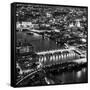 View of City of London with St. Paul's Cathedral and River Thames at Night - London - UK - England-Philippe Hugonnard-Framed Stretched Canvas