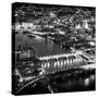 View of City of London with St. Paul's Cathedral and River Thames at Night - London - UK - England-Philippe Hugonnard-Stretched Canvas