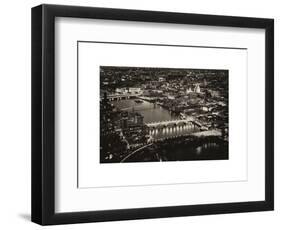 View of City of London with St. Paul's Cathedral and River Thames at Night - London - UK - England-Philippe Hugonnard-Framed Art Print