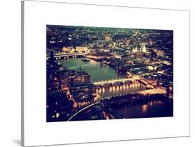 View of City of London with St. Paul's Cathedral and River Thames at Night - London - UK - England-Philippe Hugonnard-Stretched Canvas