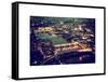 View of City of London with St. Paul's Cathedral and River Thames at Night - London - UK - England-Philippe Hugonnard-Framed Stretched Canvas