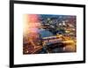 View of City of London with St. Paul's Cathedral and River Thames at Night - London - UK - England-Philippe Hugonnard-Framed Art Print