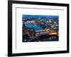 View of City of London with St. Paul's Cathedral and River Thames at Night - London - UK - England-Philippe Hugonnard-Framed Art Print