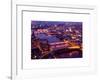 View of City of London with St. Paul's Cathedral and River Thames at Night - London - UK - England-Philippe Hugonnard-Framed Art Print