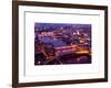 View of City of London with St. Paul's Cathedral and River Thames at Night - London - UK - England-Philippe Hugonnard-Framed Art Print