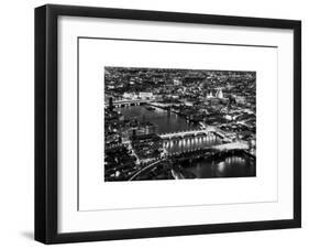 View of City of London with St. Paul's Cathedral and River Thames at Night - London - UK - England-Philippe Hugonnard-Framed Art Print