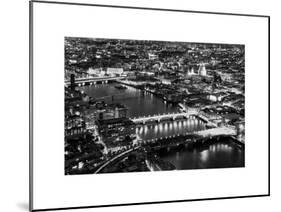 View of City of London with St. Paul's Cathedral and River Thames at Night - London - UK - England-Philippe Hugonnard-Mounted Art Print