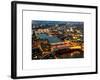 View of City of London with St. Paul's Cathedral and River Thames at Night - London - UK - England-Philippe Hugonnard-Framed Art Print