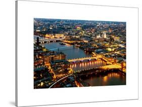 View of City of London with St. Paul's Cathedral and River Thames at Night - London - UK - England-Philippe Hugonnard-Stretched Canvas