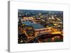 View of City of London with St. Paul's Cathedral and River Thames at Night - London - UK - England-Philippe Hugonnard-Stretched Canvas