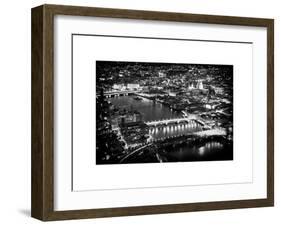 View of City of London with St. Paul's Cathedral and River Thames at Night - London - UK - England-Philippe Hugonnard-Framed Art Print