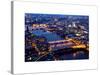 View of City of London with St. Paul's Cathedral and River Thames at Night - London - UK - England-Philippe Hugonnard-Stretched Canvas