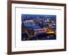 View of City of London with St. Paul's Cathedral and River Thames at Night - London - UK - England-Philippe Hugonnard-Framed Art Print