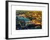 View of City of London with St. Paul's Cathedral and River Thames at Night - London - UK - England-Philippe Hugonnard-Framed Art Print