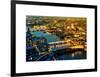 View of City of London with St. Paul's Cathedral and River Thames at Night - London - UK - England-Philippe Hugonnard-Framed Art Print