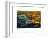 View of City of London with St. Paul's Cathedral and River Thames at Night - London - UK - England-Philippe Hugonnard-Framed Art Print