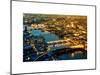 View of City of London with St. Paul's Cathedral and River Thames at Night - London - UK - England-Philippe Hugonnard-Mounted Art Print