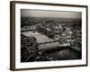 View of City of London with St. Paul's Cathedral at Nightfall - River Thames - London - UK-Philippe Hugonnard-Framed Photographic Print