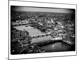 View of City of London with St. Paul's Cathedral at Nightfall - River Thames - London - UK-Philippe Hugonnard-Mounted Photographic Print