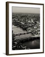 View of City of London with St. Paul's Cathedral at Nightfall - River Thames - London - UK-Philippe Hugonnard-Framed Photographic Print