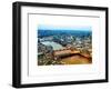 View of City of London with St. Paul's Cathedral at Nightfall - River Thames - London - UK-Philippe Hugonnard-Framed Art Print