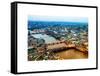 View of City of London with St. Paul's Cathedral at Nightfall - River Thames - London - UK-Philippe Hugonnard-Framed Stretched Canvas