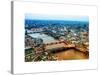 View of City of London with St. Paul's Cathedral at Nightfall - River Thames - London - UK-Philippe Hugonnard-Stretched Canvas