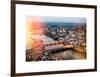 View of City of London with St. Paul's Cathedral at Nightfall - River Thames - London - UK-Philippe Hugonnard-Framed Art Print