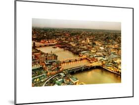 View of City of London with St. Paul's Cathedral at Nightfall - River Thames - London - UK-Philippe Hugonnard-Mounted Art Print