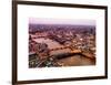 View of City of London with St. Paul's Cathedral at Nightfall - River Thames - London - UK-Philippe Hugonnard-Framed Art Print